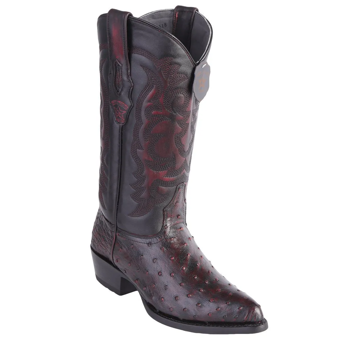 Los Altos Men's Ostrich Cowboy Boots J-Toe 990318