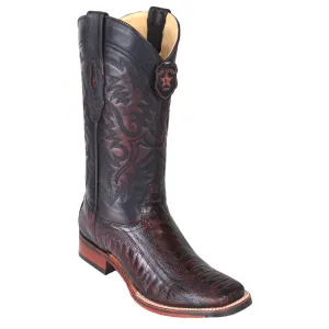 Los Altos Men's Ostrich Leg Square Toe Cowboy Boots