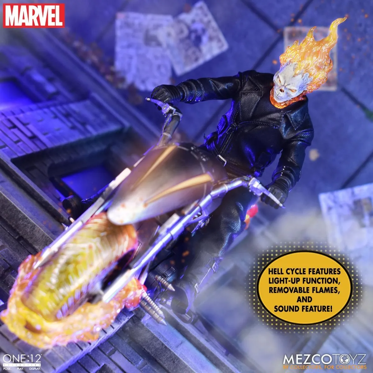 Marvel Mezco One:12 Collective Ghost Rider & Hell Cycle Set