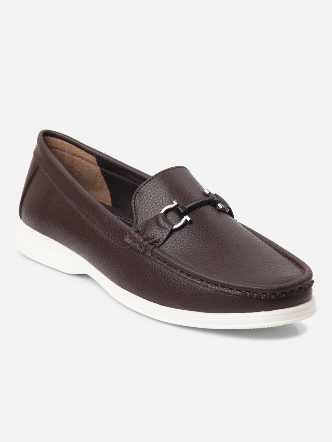 Men's Brown Moc Toe Casual Loafer (IX4107)