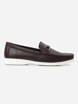 Men's Brown Moc Toe Casual Loafer (IX4107)