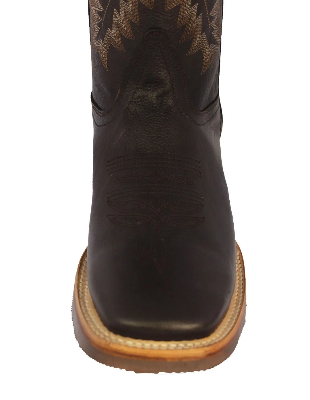 Mens Brown Western Wear Leather Cowboy Boots Rodeo - Square Toe