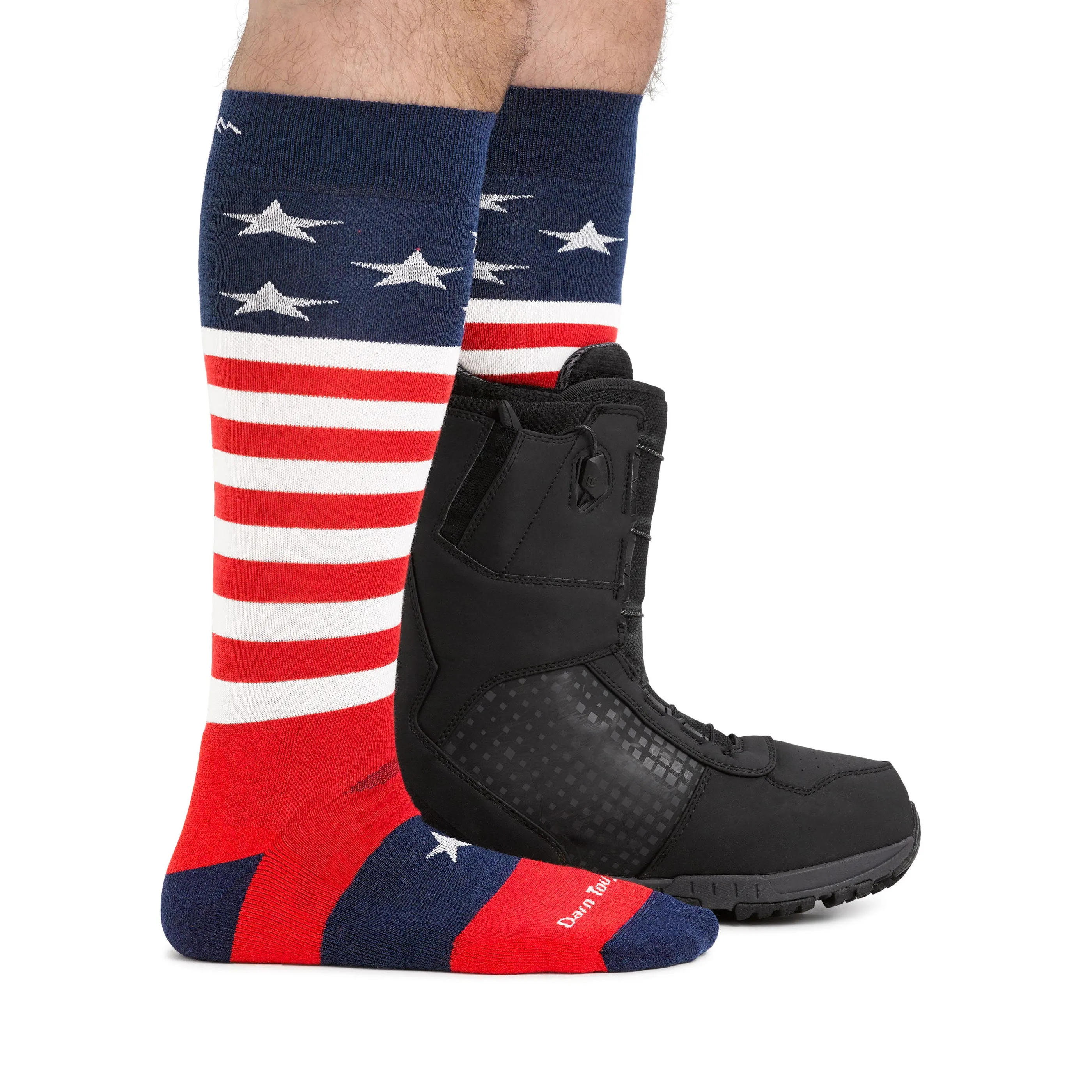 Men's Captain Stripe Over-the-Calf Midweight Ski & Snowboard Sock