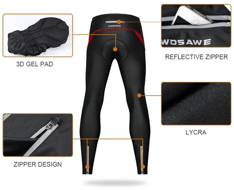 Mens Gel Pad Cycling Tights