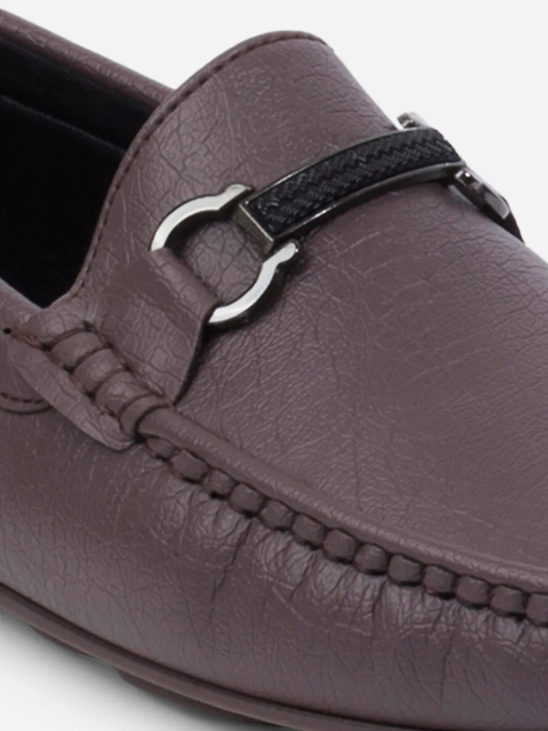 Men's Grey Moc Toe Buckle Loafer (IX4111)