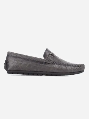 Men's Grey Moc Toe Casual Loafer (IX4108)