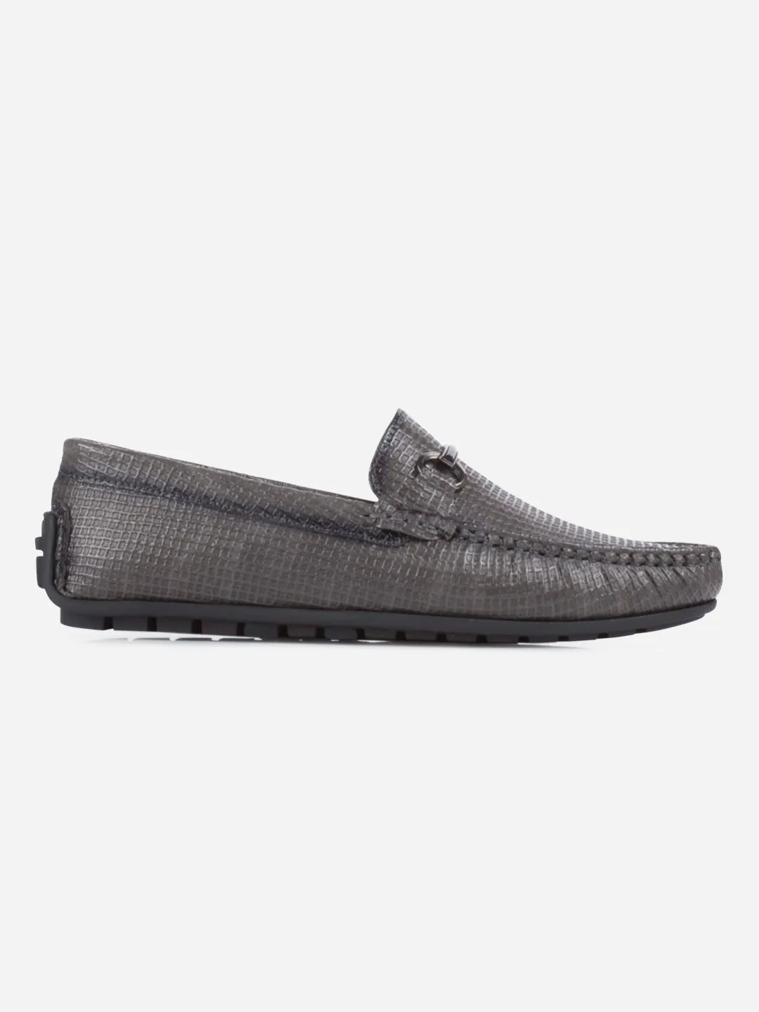 Men's Grey Moc Toe Casual Loafer (IX4108)