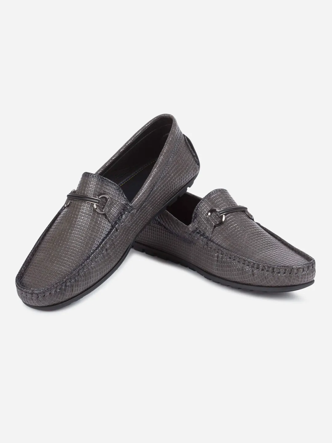 Men's Grey Moc Toe Casual Loafer (IX4108)