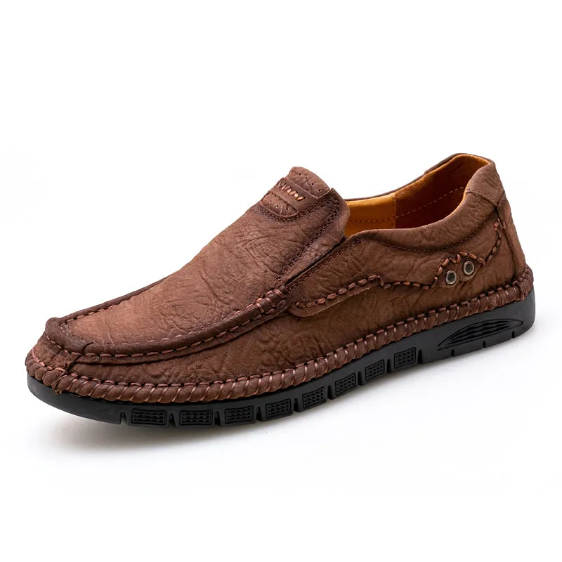 Men's Leather Moccasins Shoes Pumps Slip on Loafers | 88138