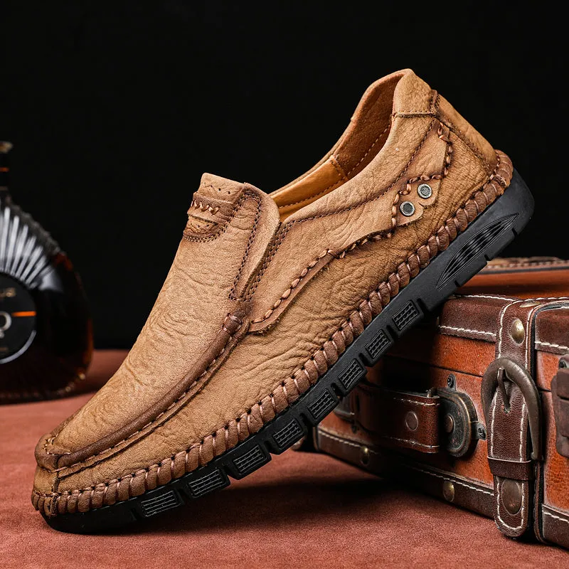 Men's Leather Moccasins Shoes Pumps Slip on Loafers | 88138