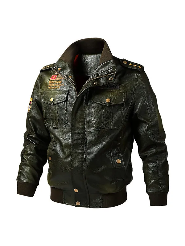 Men's Vintage PU Leather Motorcycle Jacket