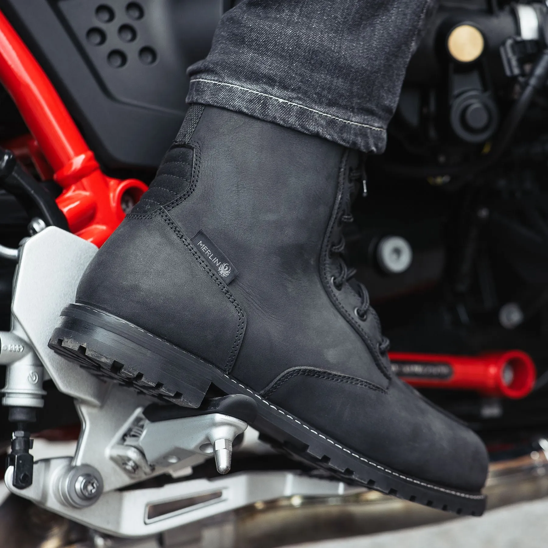 Merlin Drax 2 D3O Waterproof Leather Motorcycle Boots