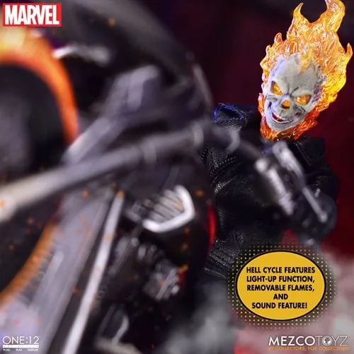 Mezco Toyz Ghost Rider and Hell Cycle One:12 Collective Action Figure Set