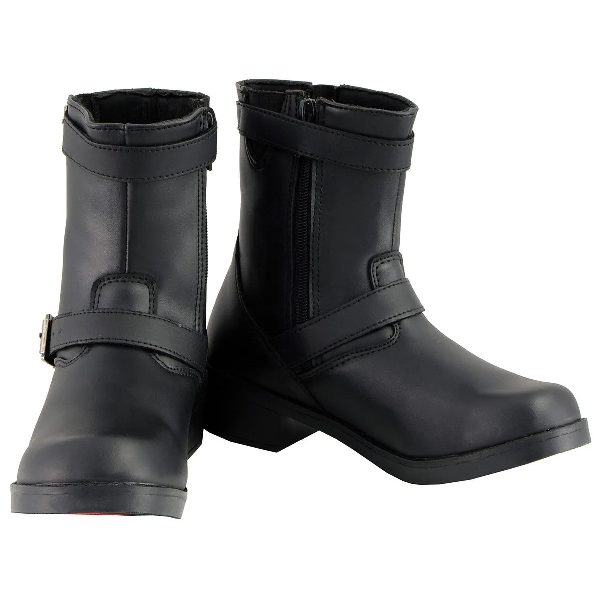 Milwaukee Leather MBK9290 Boys Black Classic Engineer Style Biker Boots