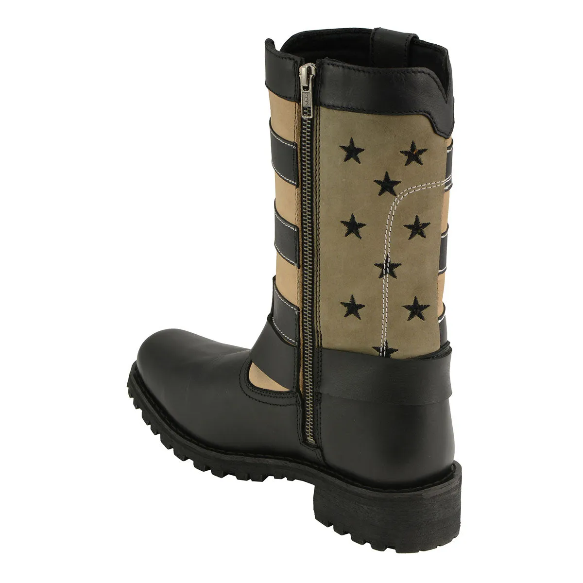 Milwaukee Leather MBL9363 Women’s Stars and Stripes Black with Tan