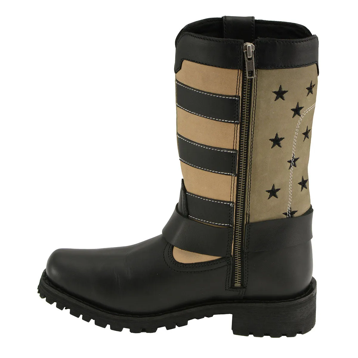 Milwaukee Leather MBL9363 Women’s Stars and Stripes Black with Tan