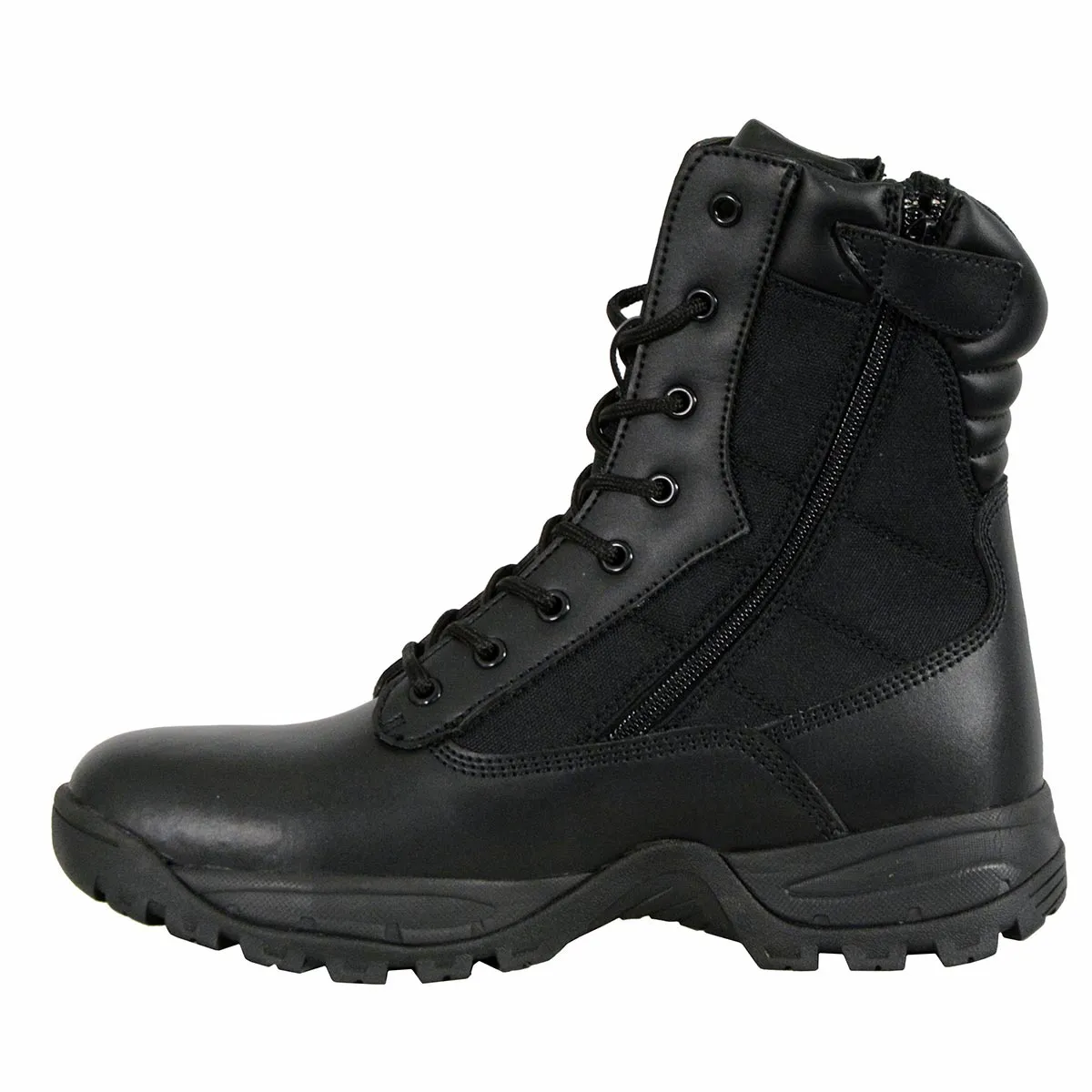 Milwaukee Leather Men's 9-Inch Black Leather Lace-Up Tactical