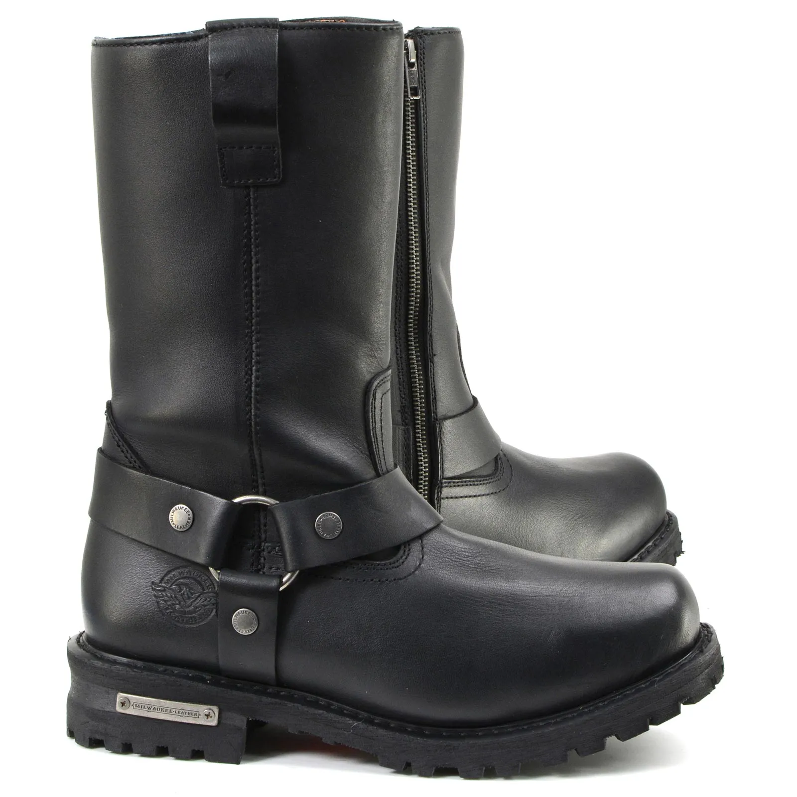 Milwaukee Leather Men’s Black Waterproof Boots 11-inch Wide Width