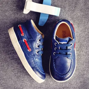 Naturino Boys Navy Boat Shoe