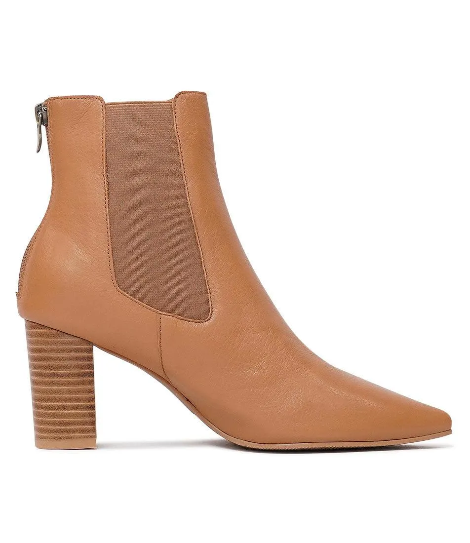 Nemma Dark Tan Ankle Boots