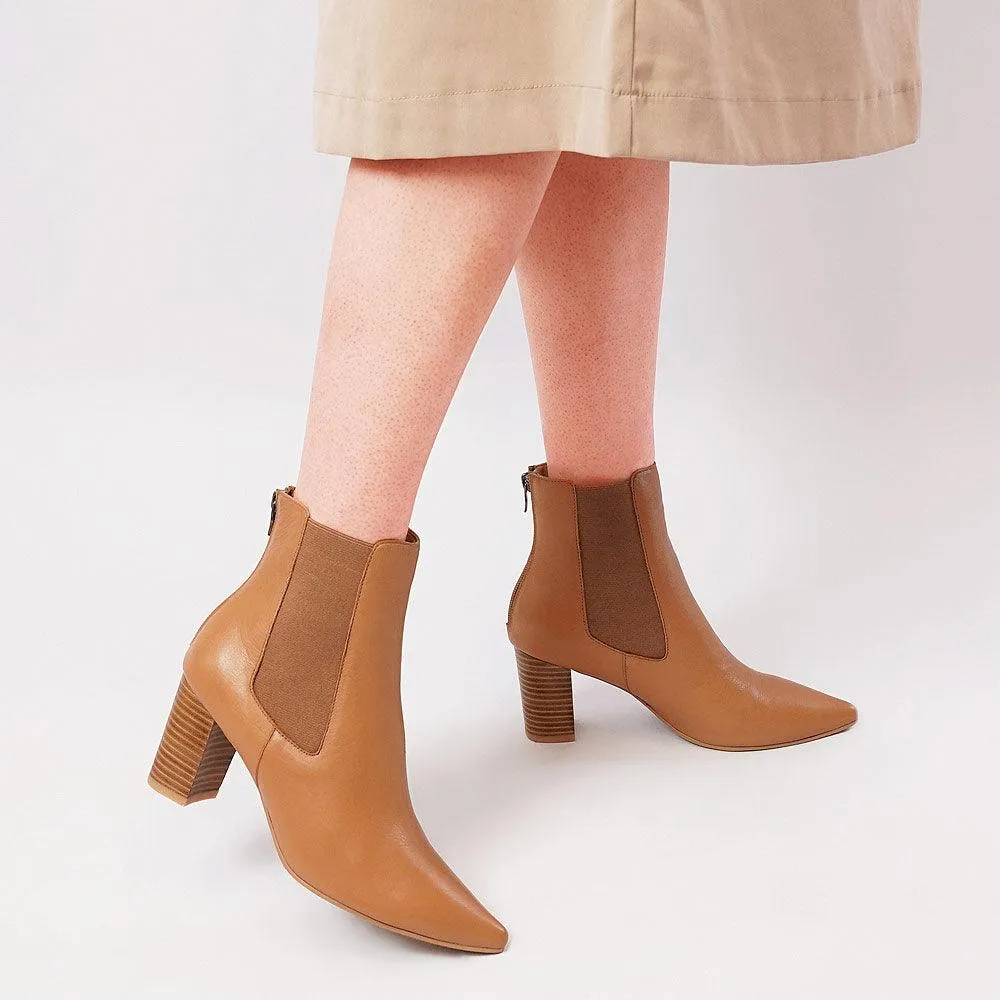 Nemma Dark Tan Ankle Boots