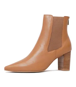 Nemma Dark Tan Ankle Boots