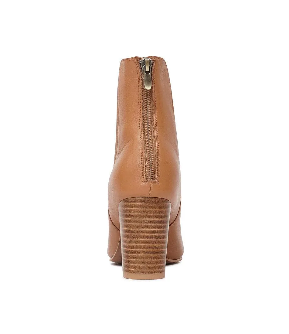 Nemma Dark Tan Ankle Boots