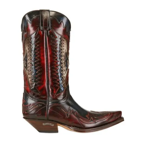 New Premium Quality Handmade Men's Burgundy Leather Western Mexican Cowboy Boots