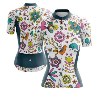 NEW! Whimsy Blooms | Women's Short Sleeve Cycling Jersey