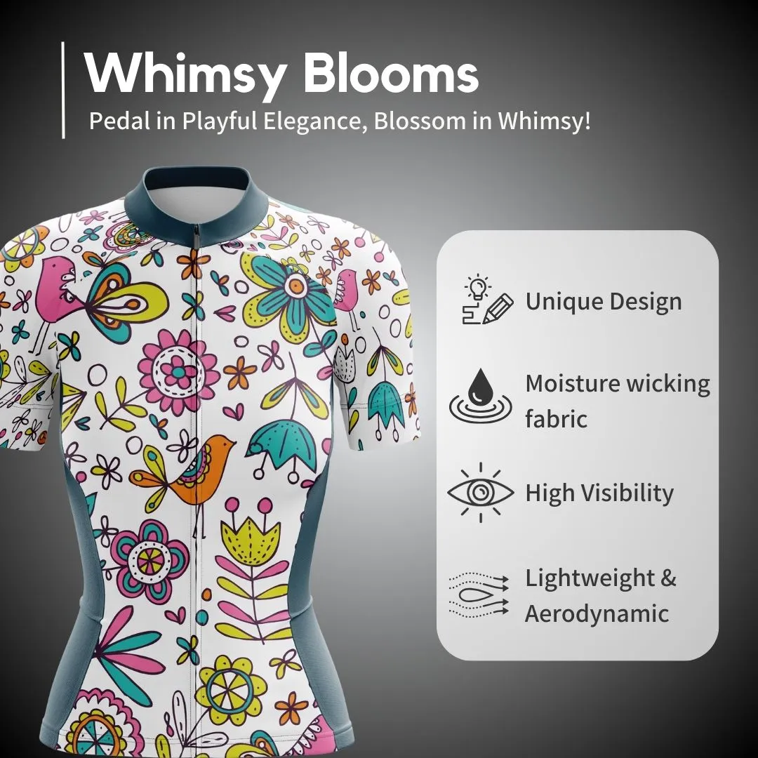 NEW! Whimsy Blooms | Women's Short Sleeve Cycling Jersey