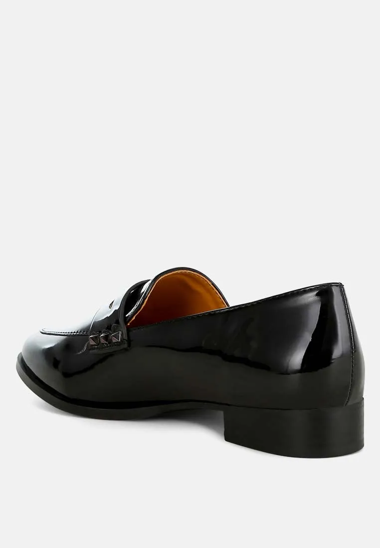 Noshiya Patent Pleather Penny Loafers