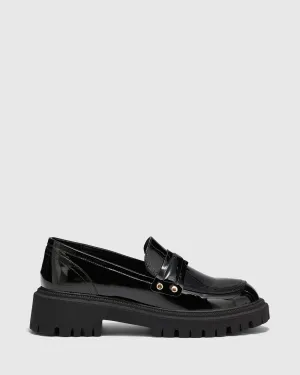 Optik Loafers Black Patent