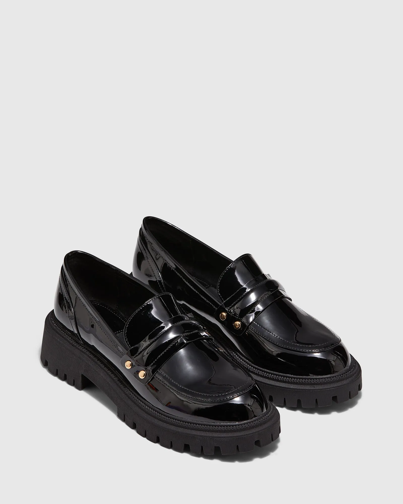 Optik Loafers Black Patent