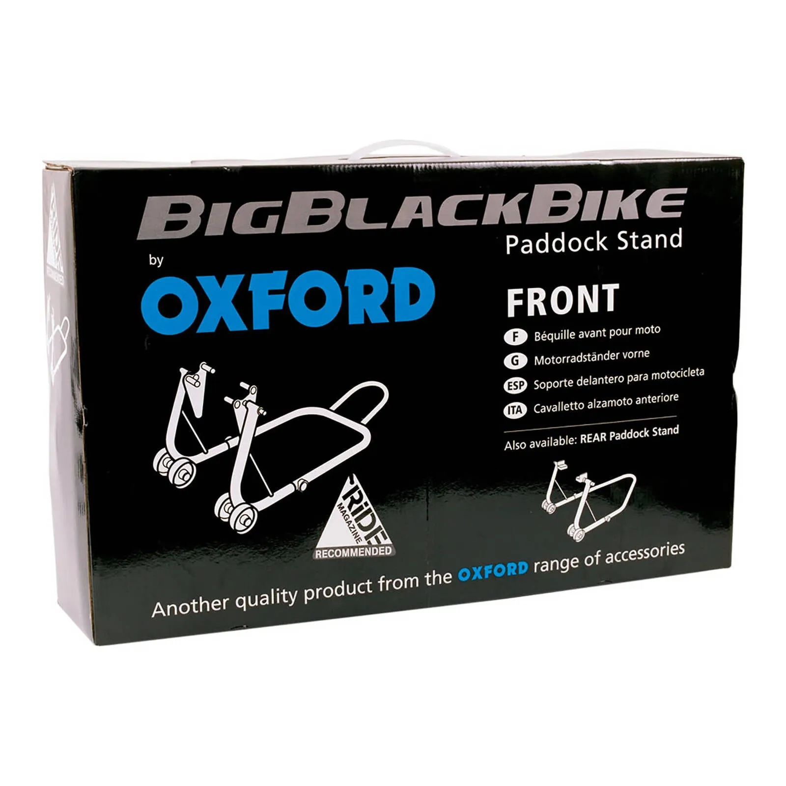 Oxford Big Black Bike Front Paddock Stand