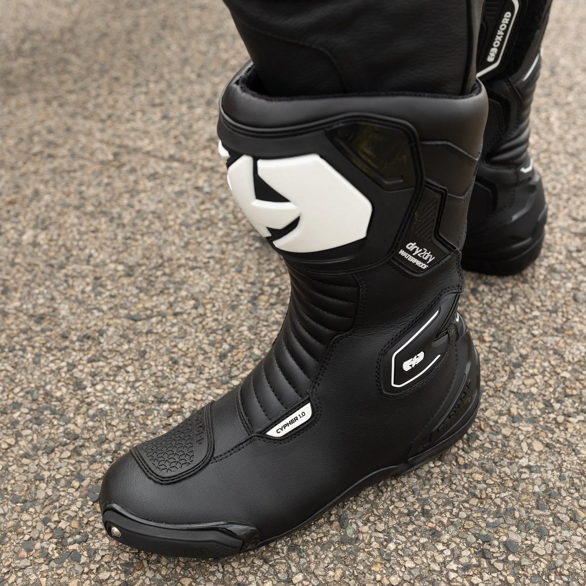 Oxford Cypher 1.0 Dry2Dry Waterproof Sports Motorcycle Boots