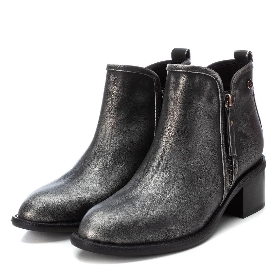 Pewter finished ankle boot by xti