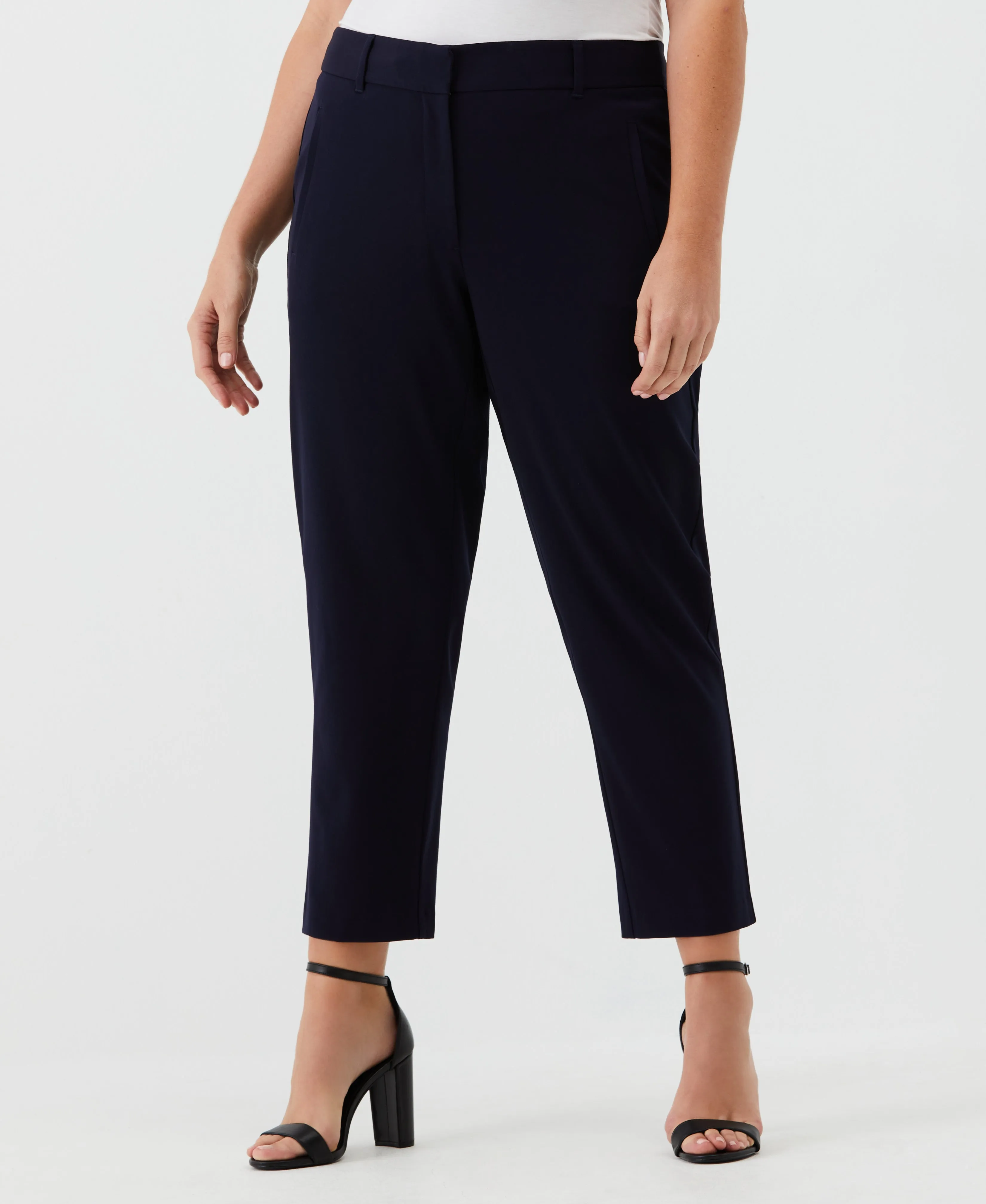 Plus Size Straight Leg Ankle Pant