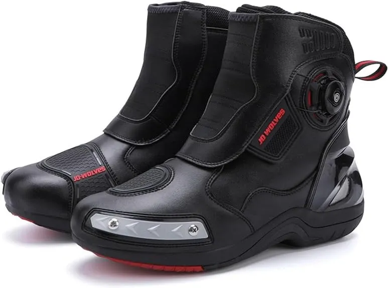 Professional Black Leather Mountain Bike Boots | 666