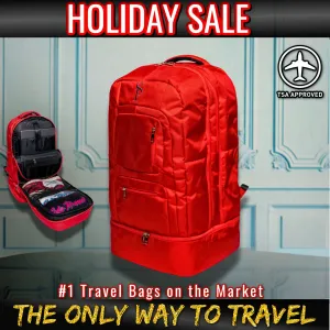 Red Polyester Carryon XL Design (HOLIDAY SALE)