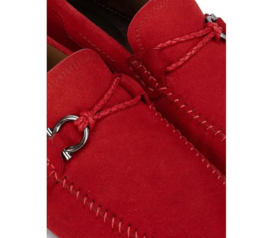 Red Suede Moccasins