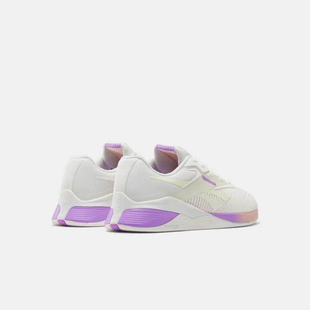 Reebok Footwear Women NANO X4 Training Shoes CHALK/WASHED CLAY/DGTL PURPLE