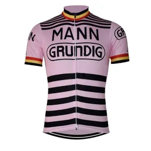 Retro Dr. Mann Grundig Cycling Jersey - Pink