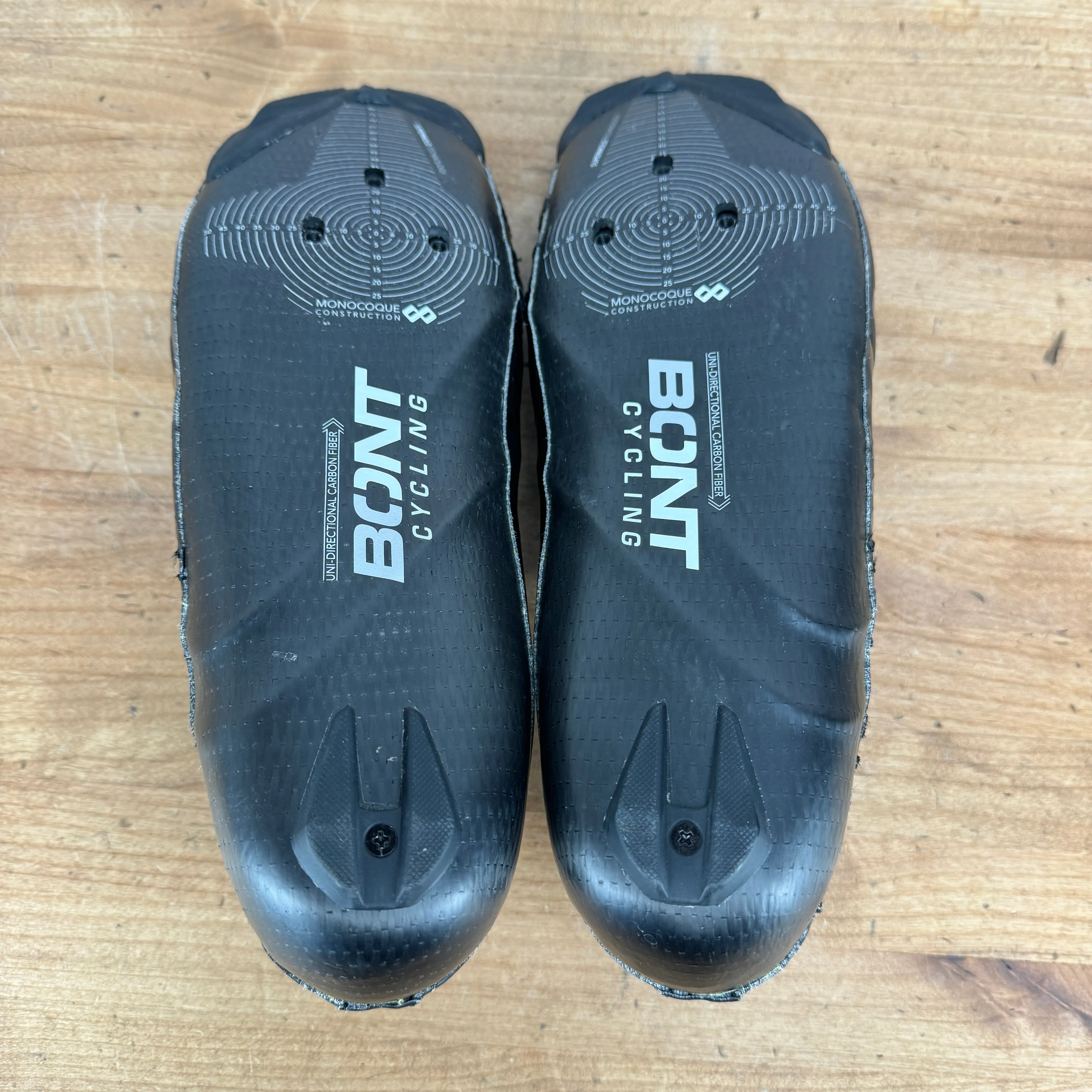 Ridden Once! Bont Helix Carbon US 13 EU 49 Black 3-Bolt Men's Cycling Shoes