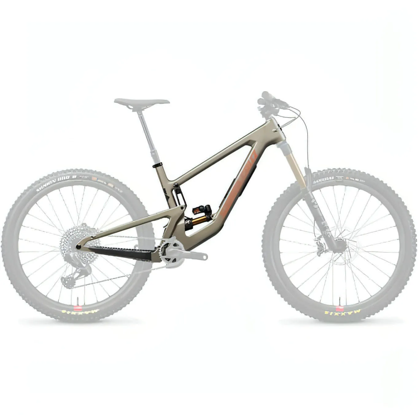 Santa Cruz Megatower 2 CC Carbon Mountain Bike Frame 2023 - Matte Nickel