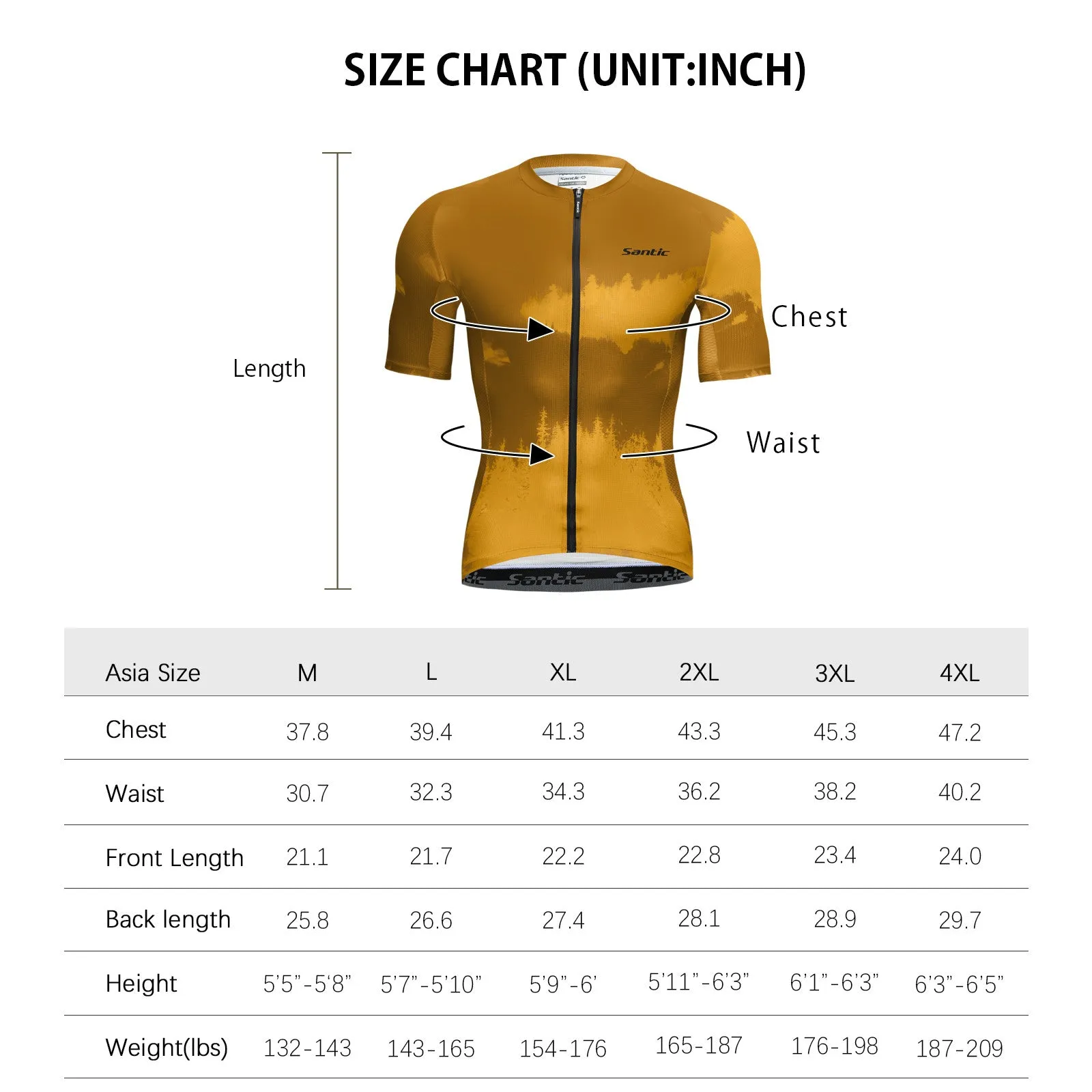 Santic Baron Men's Cycling Jersey Bike Jersey Men Short Sleeve Tan