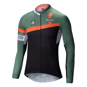 Santic Braud Green Men Cycling Jersey Long Sleeve