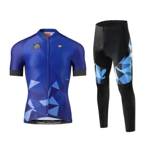 Santic Breathable Blue Jersey & Dreamland Blue Pants Outfit