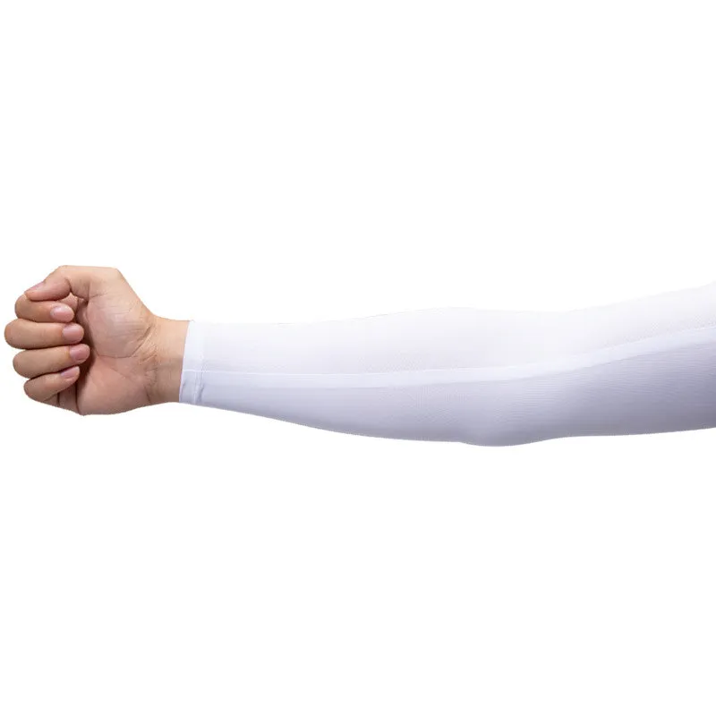 Santic Canty White Men Women Cycling Arm Warmer