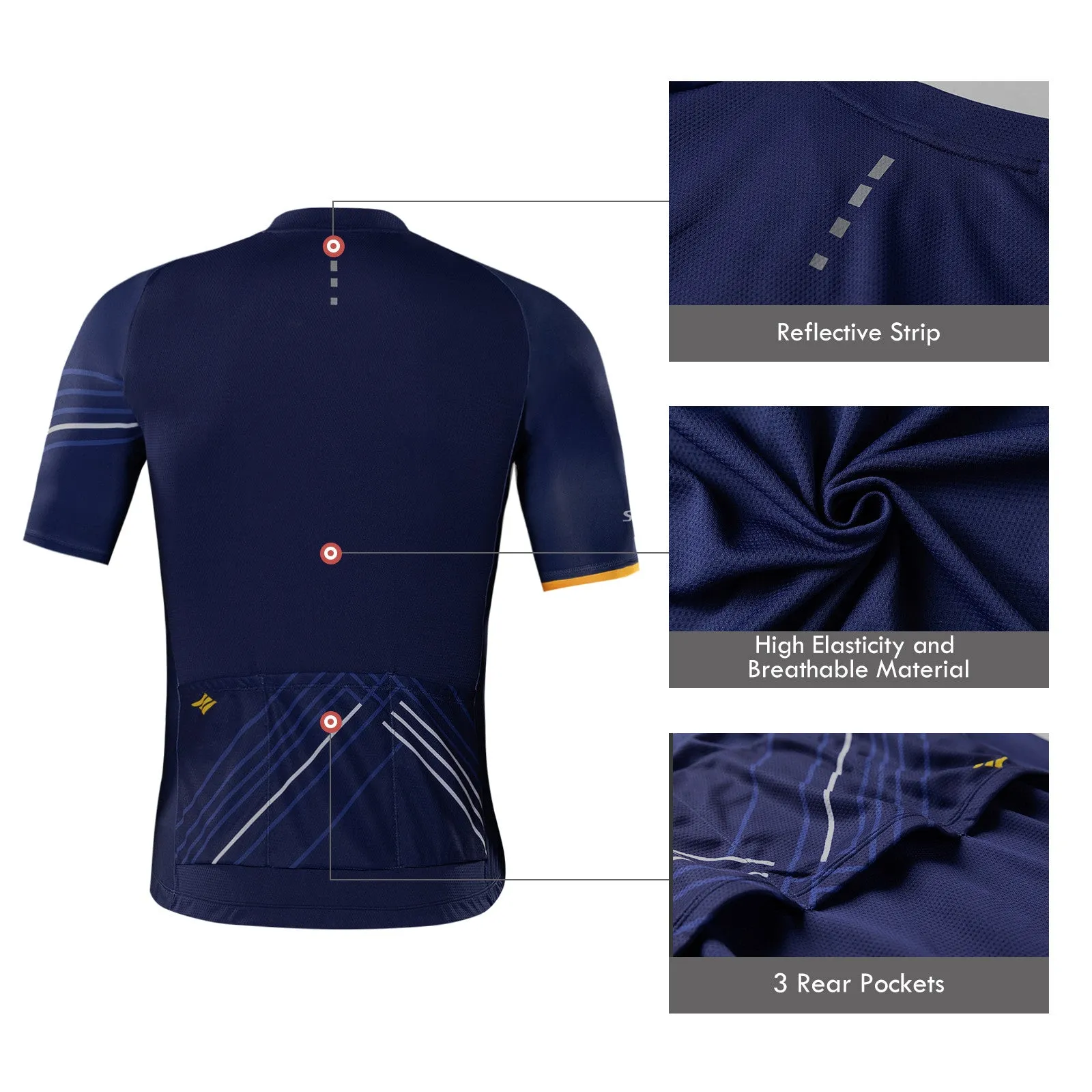 Santic Gelato Navy Men Cycling Jersey