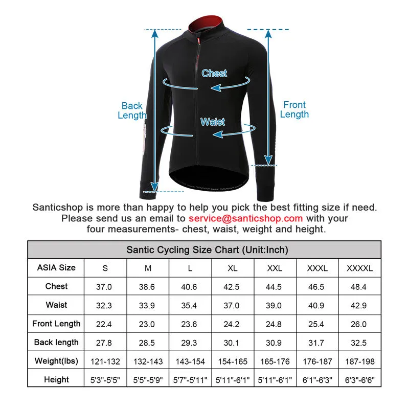 Santic Jiabaily ⅡBlack Men Cycling Jersey Long Sleeve